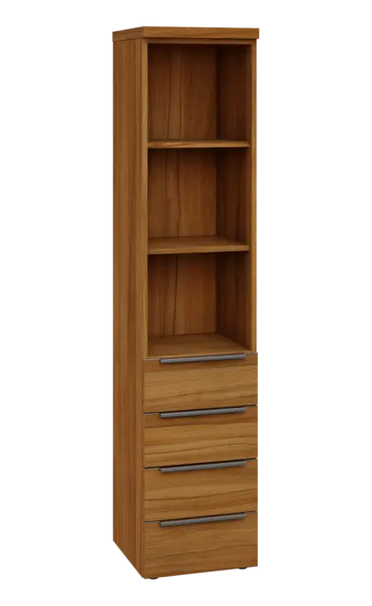 SIN 5 - 44ZN kancelářská skříň, 4-zásuvková/nika, 1820x400x400, ořech světlý